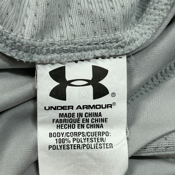 Under Armour Polo Shirt Men’s XXL Gray Golf Performance HeatGear Snap Button - Picture 9 of 11